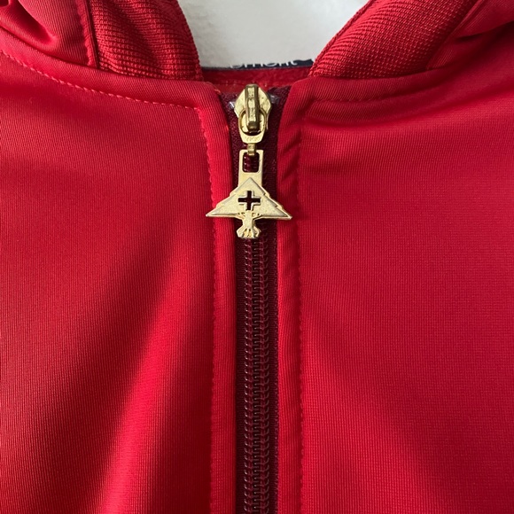 Retro Lrg full zipper red track jacket. - Picture 6 of 10